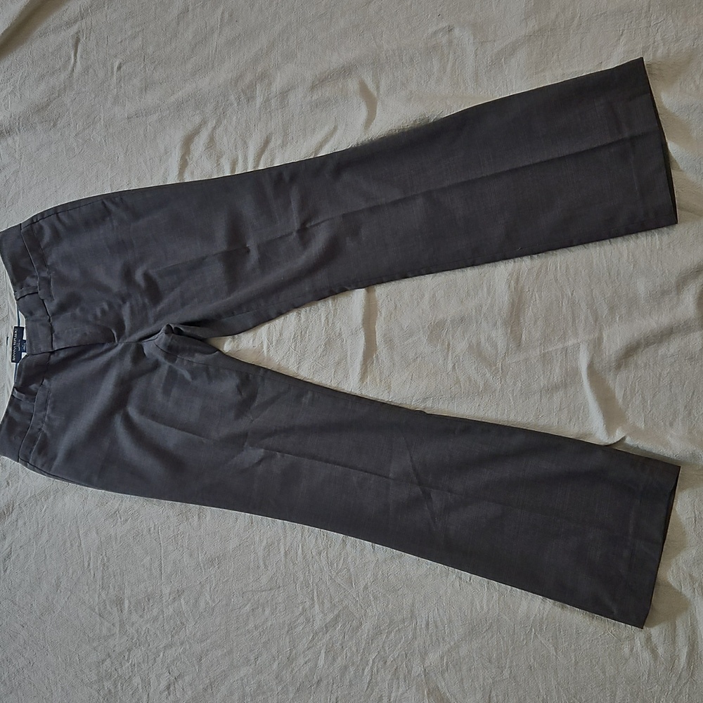 Banana Republic Trousers Charcoal and Blue Plaid Size 4